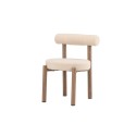 Tillo söögitool 2-pakk - terasest Woodlooki 3D-paberiga / valge boucle
