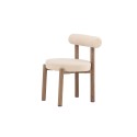 Tillo söögitool 2-pakk - terasest Woodlooki 3D-paberiga / valge boucle