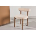 Tillo söögitool 2-pakk - terasest Woodlooki 3D-paberiga / valge boucle