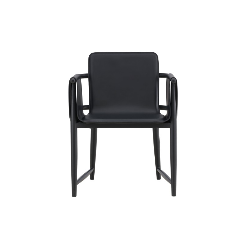 Bjäre tugitool 60x61x78 cm - Metallraam / Must PU