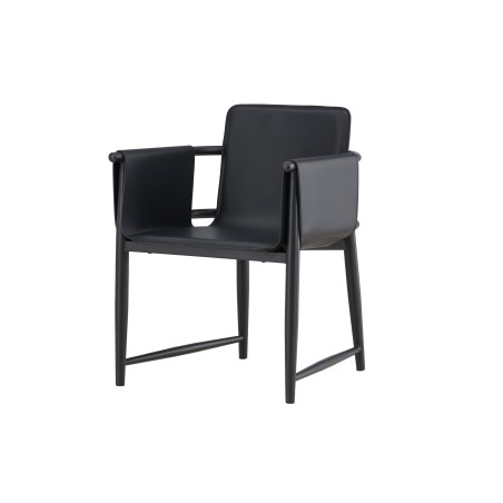 Bjäre tugitool 60x61x78 cm - Metallraam / Must PU