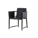 Bjäre tugitool 60x61x78 cm - Metallraam / Must PU