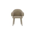 Söögitool Evelin 2-pakk - Beige Velvet / Beige Velvet