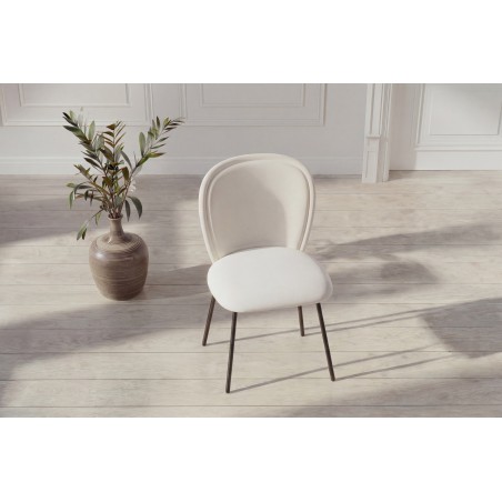 Carl Söögitool 2-pakk - Must / Creme Velvet