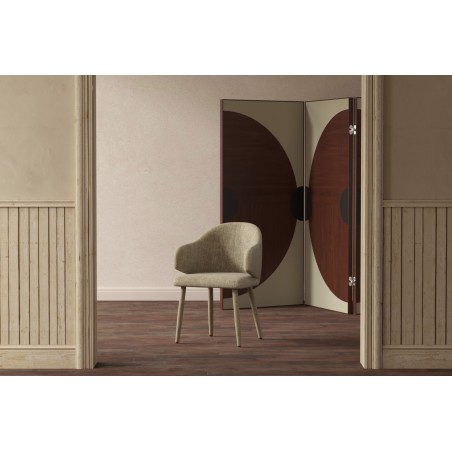 Söögitool Evelin 2-pakk - Beige Velvet / Beige Velvet