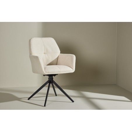 Manchi söögitool 2-pakk - must / valge