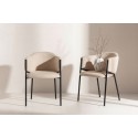 Evelina söögitool 2-pakk - Must / Beež Velvet