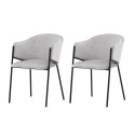 Evelina söögitool 2-pakk - Must / Helehall Velvet