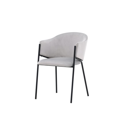 Evelina söögitool 2-pakk - Must / Helehall Velvet