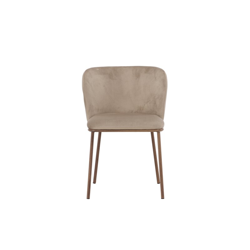 Edina söögitool 2-pakk - terasest Woodlook 3D paber / beež samet