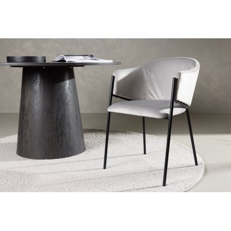 Evelina söögitool 2-pakk - Must / Helehall Velvet