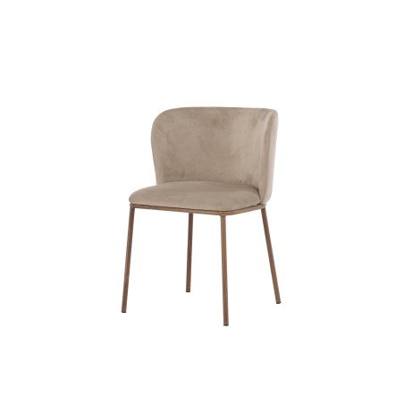 Edina söögitool 2-pakk - terasest Woodlook 3D paber / beež samet
