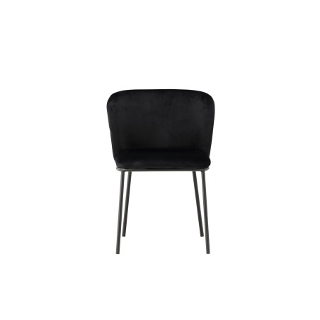 Edina söögitool 2-pakk - Must / Black Velvet