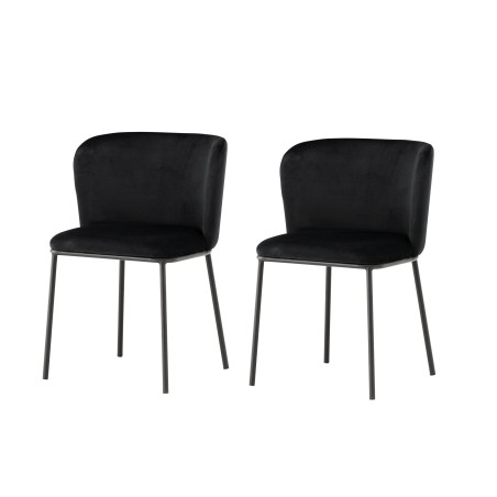 Edina söögitool 2-pakk - Must / Black Velvet