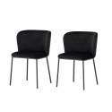 Edina söögitool 2-pakk - Must / Black Velvet