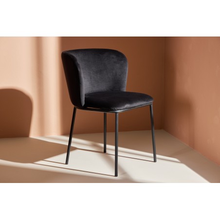 Edina söögitool 2-pakk - Must / Black Velvet