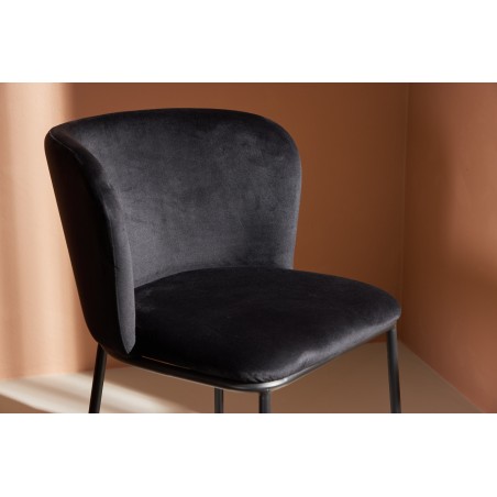 Edina söögitool 2-pakk - Must / Black Velvet