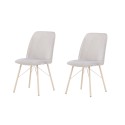 Everyday Söögitool 2-pakk - White Wash / Helehall Velvet
