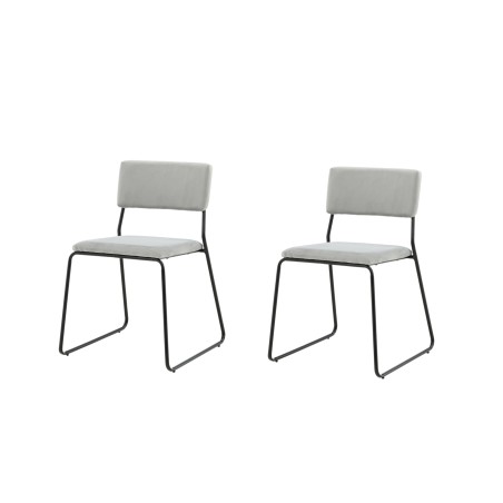 Kenth Chair 2-pakk - must / helehall samet
