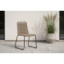 Lindos Stacking Chair 2-pakk - Black Alu / Latte Rope
