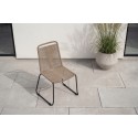 Lindos Stacking Chair 2-pakk - Black Alu / Latte Rope