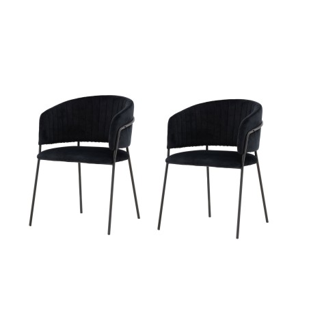 Selma söögitool 2-pakk - Must / Black Velvet