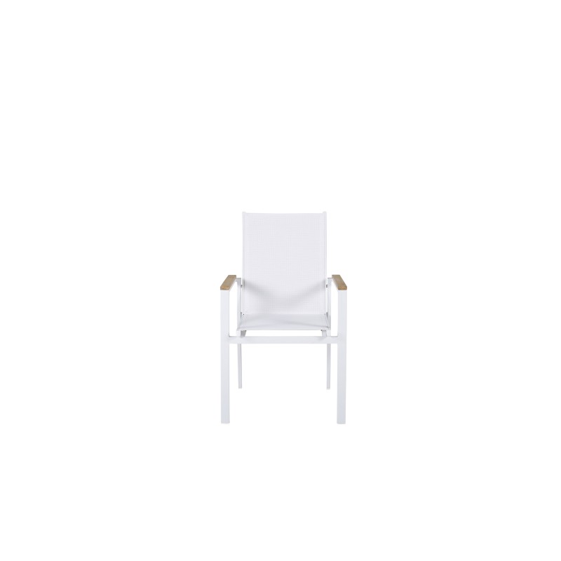 Texas Chair 2-pakk - valge/tiikpuu