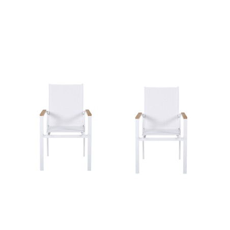 Texas Chair 2-pakk - valge/tiikpuu
