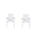 Texas Chair 2-pakk - valge/tiikpuu