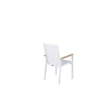 Texas Chair 2-pakk - valge/tiikpuu