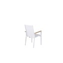 Texas Chair 2-pakk - valge/tiikpuu