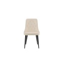 Söögitool Velvet Deluxe 2-pakk - Black Legs / Beige Velvet