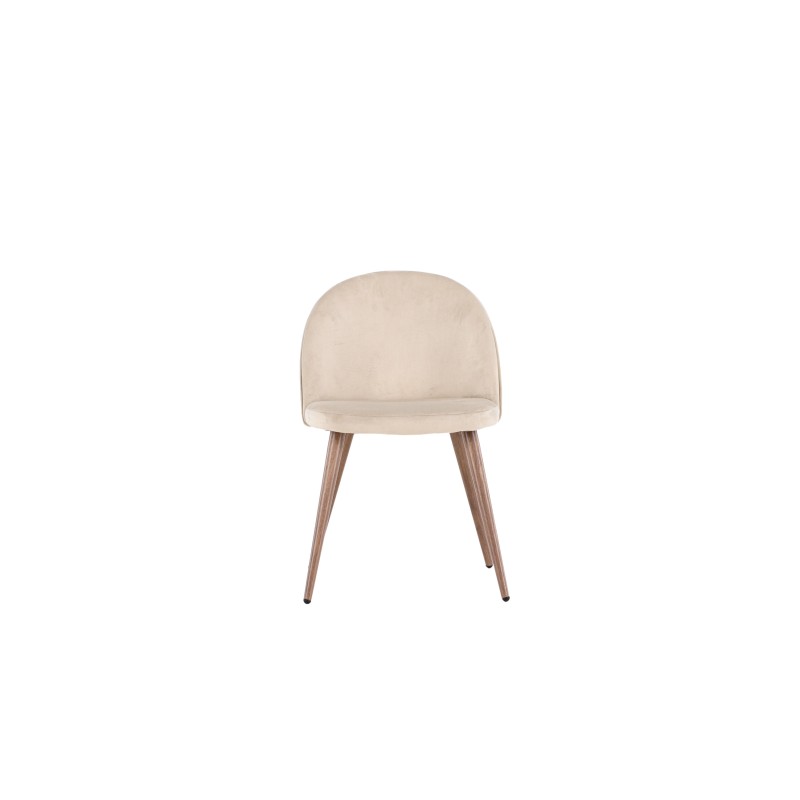 Söögitool Velvet 2-pakk - Woodlook / beež polüester samet