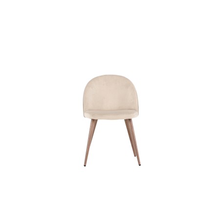 Söögitool Velvet 2-pakk - Woodlook / beež polüester samet