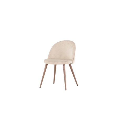 Söögitool Velvet 2-pakk - Woodlook / beež polüester samet