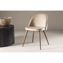 Söögitool Velvet 2-pakk - Woodlook / beež polüester samet