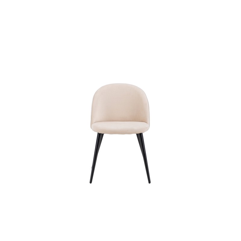 Velvet Stitches Chair 2-pakk - Must / Beež Velvet