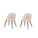 Velvet Stitches Chair 2-pakk - Must / Beež Velvet