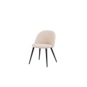Velvet Stitches Chair 2-pakk - Must / Beež Velvet