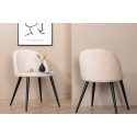 Velvet Stitches Chair 2-pakk - Must / Beež Velvet