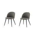 Velvet Stitches Chair 2-pakk - must / hall mikrokiud