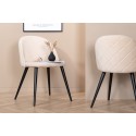 Velvet Stitches Chair 2-pakk - Must / Beež Velvet