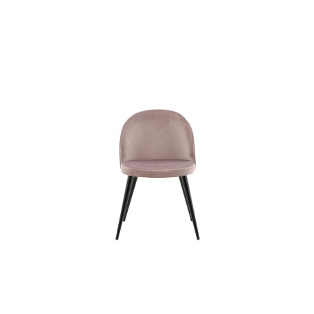 Velvet Matstol 2-pakk - Svart / Gammelrosa Sammet