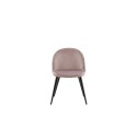 Velvet Matstol 2-pakk - Svart / Gammelrosa Sammet