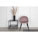 Velvet Matstol 2-pakk - Svart / Gammelrosa Sammet