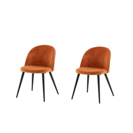 Velvet Matstol 2-pakk - Svart / Rost