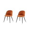 Velvet Matstol 2-pakk - Svart / Rost
