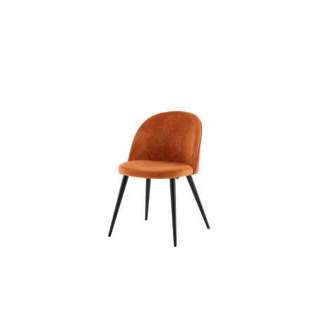 Velvet Matstol 2-pakk - Svart / Rost