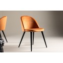 Velvet Matstol 2-pakk - Svart / Rost