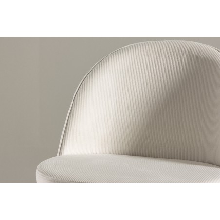 Söögitool Velvet 2-pakk - mustad jalad / kreemjas velvetist